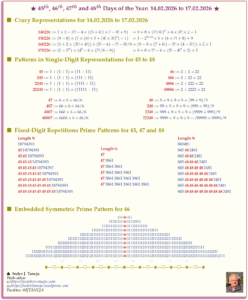 45th, 46th, 47th and 48th Days of the Year: 14.02.26 to 17.02.26 – Recreating Numbers and Patterns